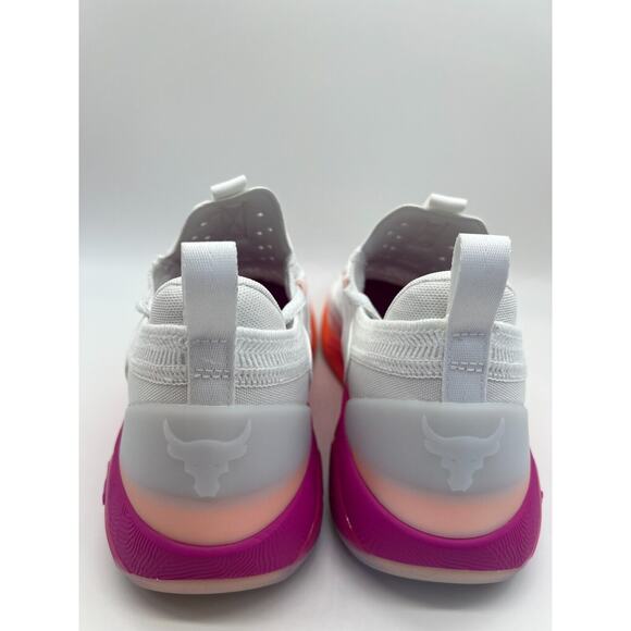 Under Armour Project Rock 7 White Vivid Magenta 30227600-101 Men's Size 10 - Picture 8 of 12